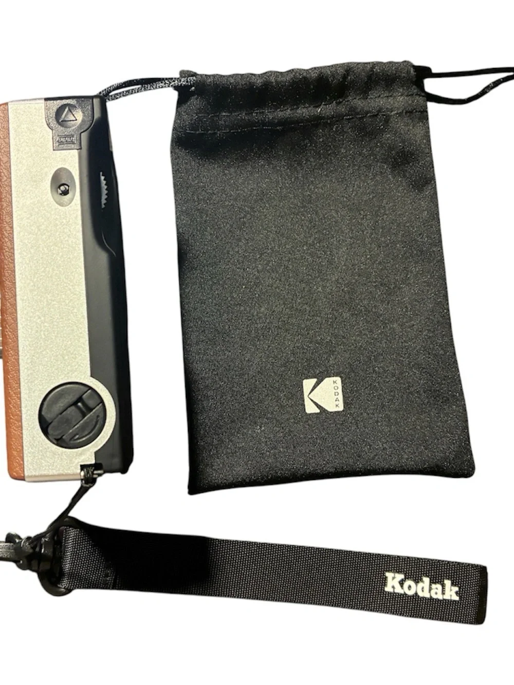 Kodak Ektar H35 Brown and Black Film Camera with Black Strap and Pouch
